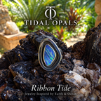 Ribbon Tide – Boulder Opal Shadowbox Ring