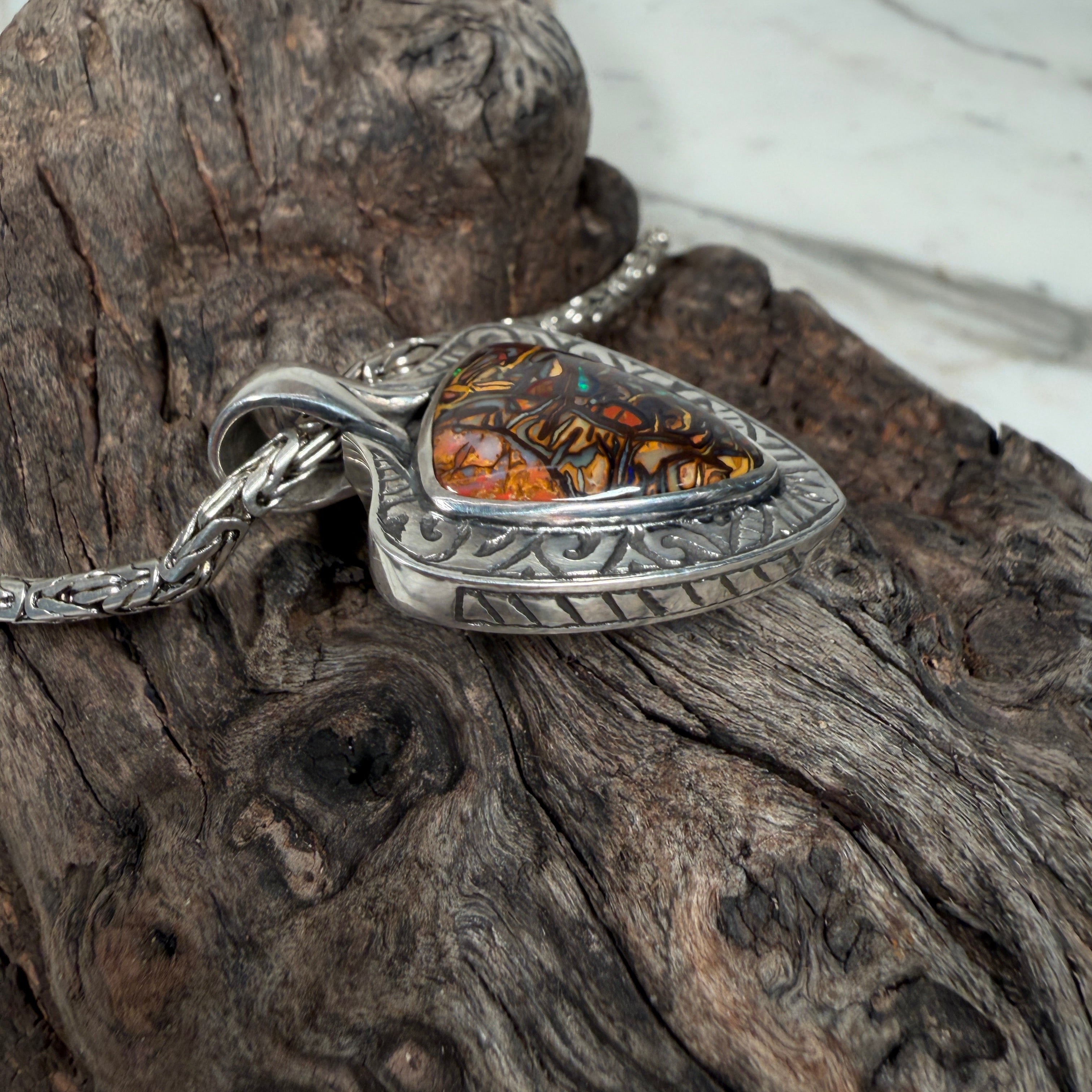 Shipwreck Relic Boulder Opal Pendant