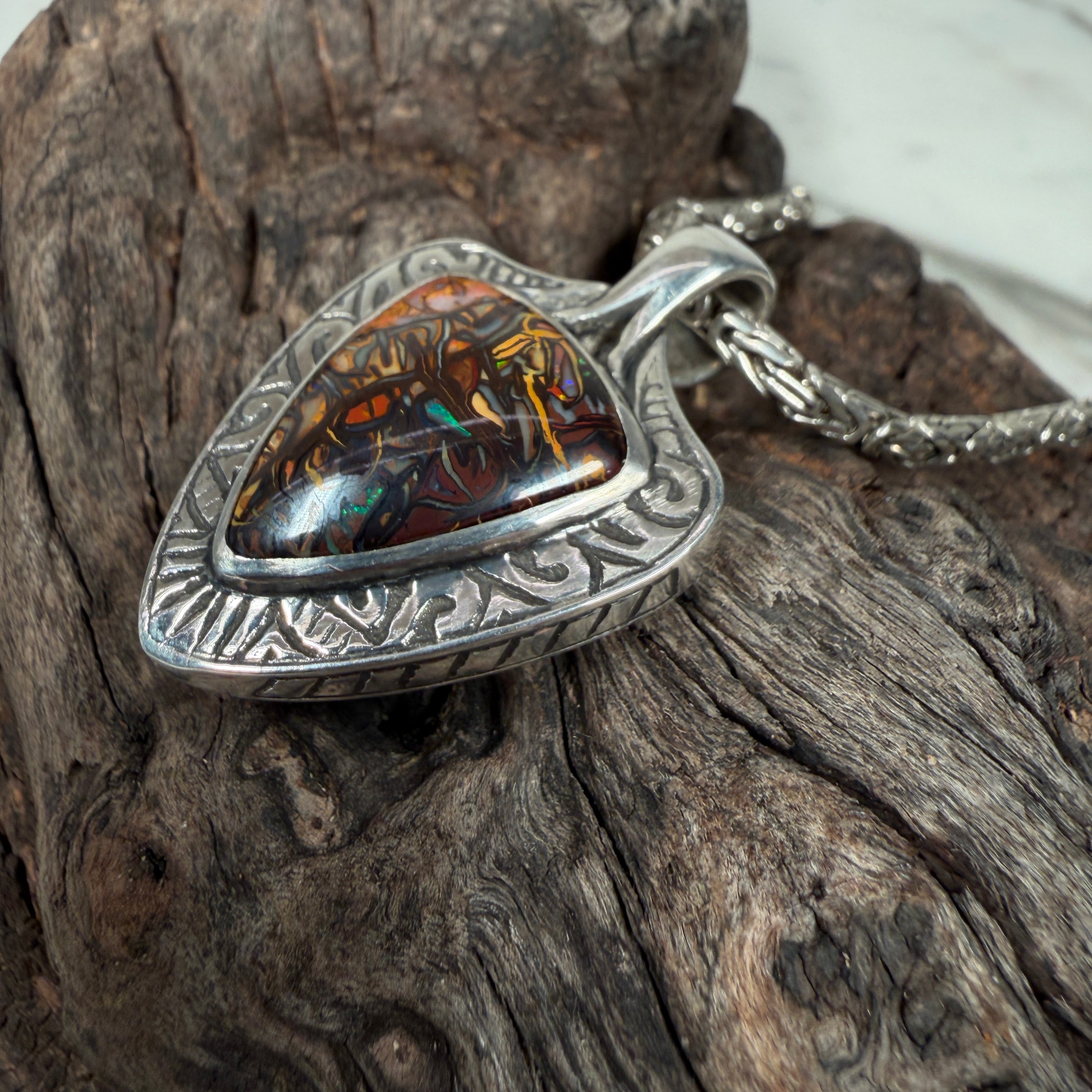 Shipwreck Relic Boulder Opal Pendant