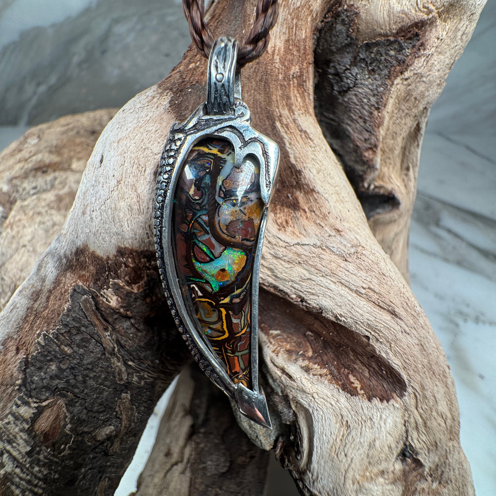 Wayfinder Relic Tidal Spear Boulder Opal Pendant