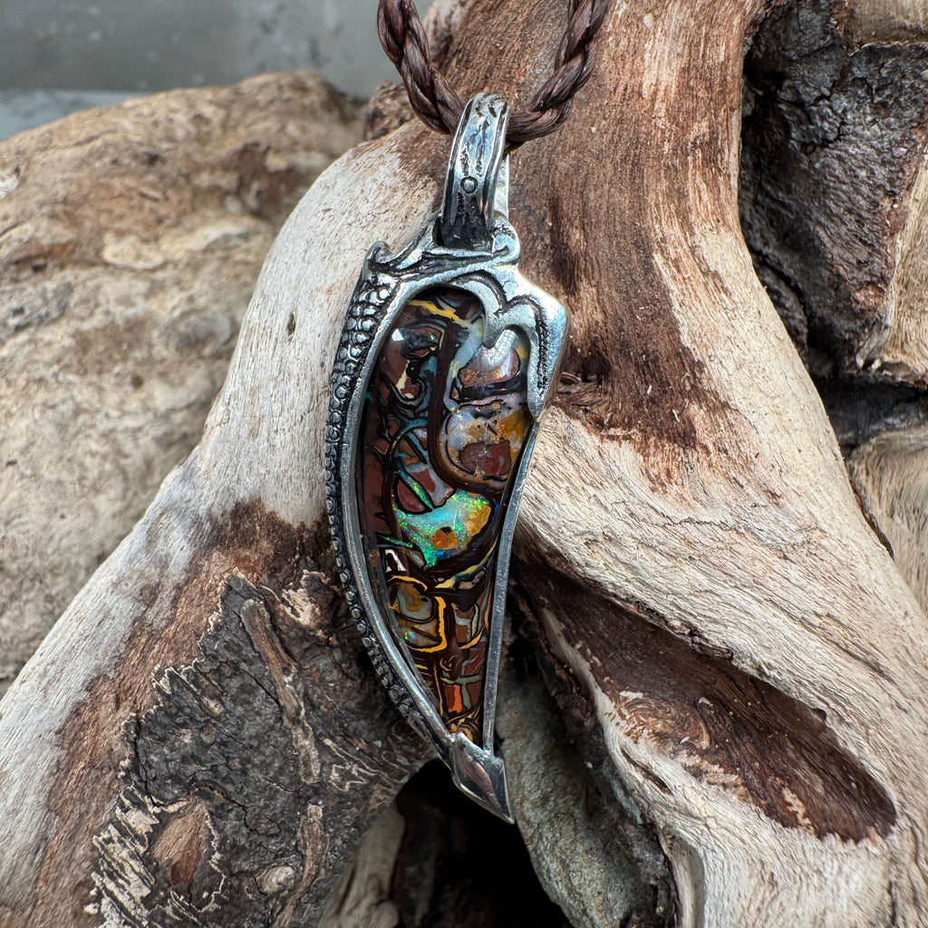 Wayfinder Relic Tidal Spear Boulder Opal Pendant