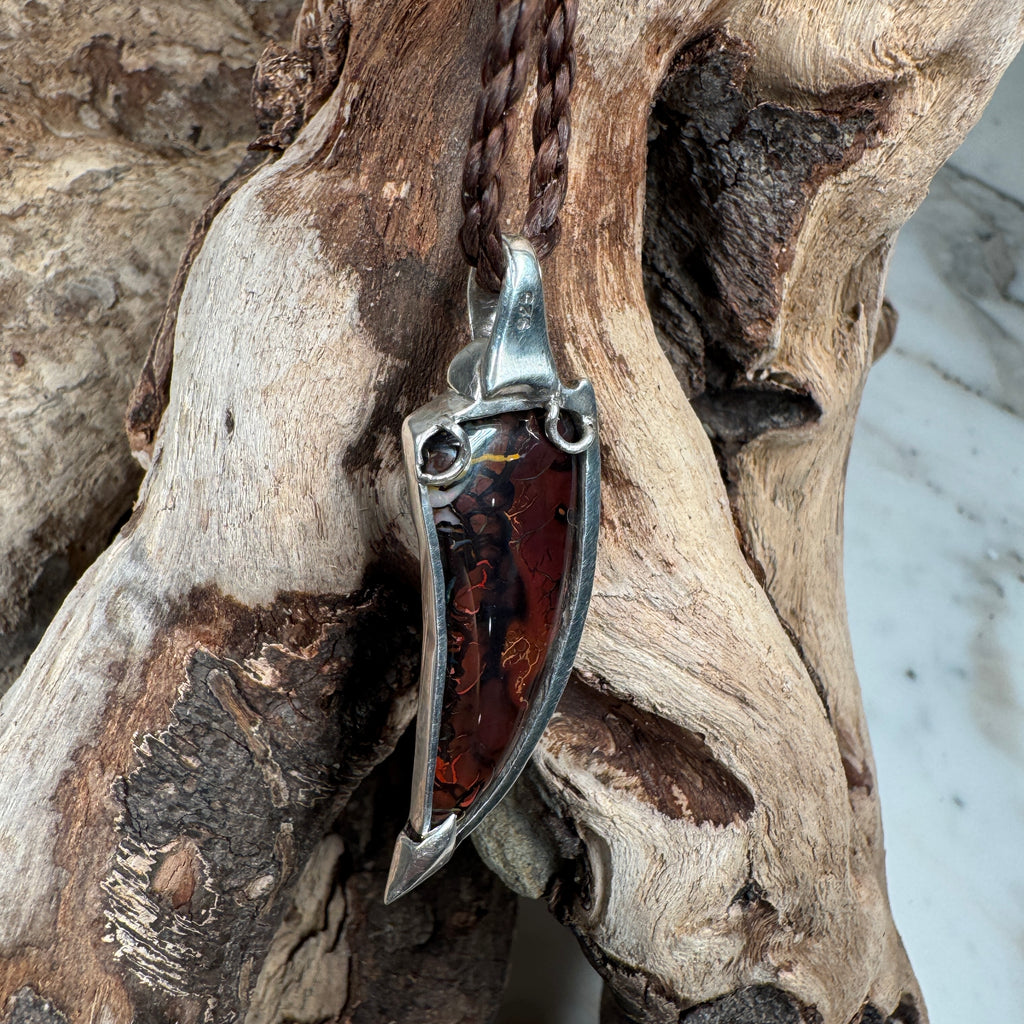 Wayfinder Relic Tidal Spear Boulder Opal Pendant