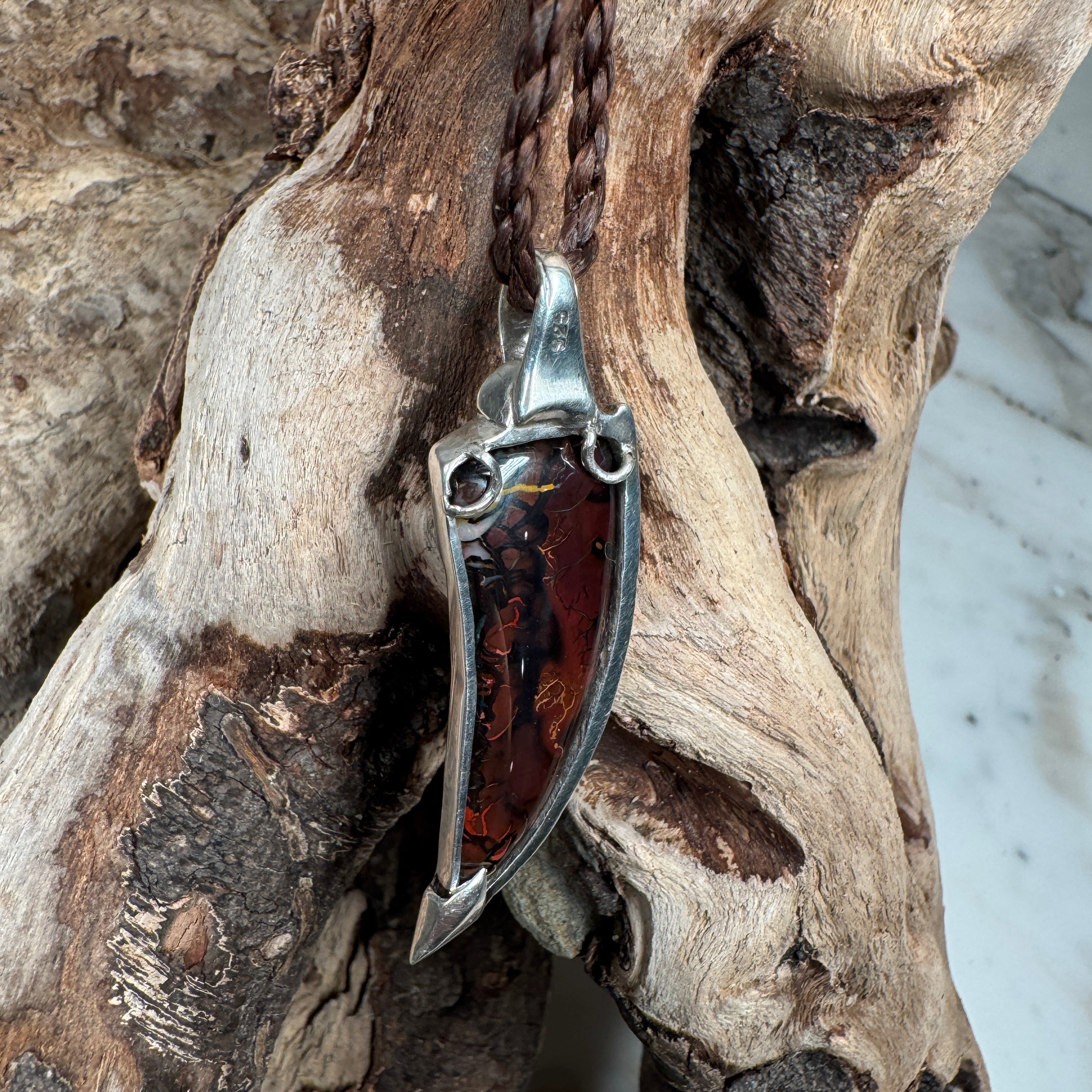 Wayfinder Relic Tidal Spear Boulder Opal Pendant