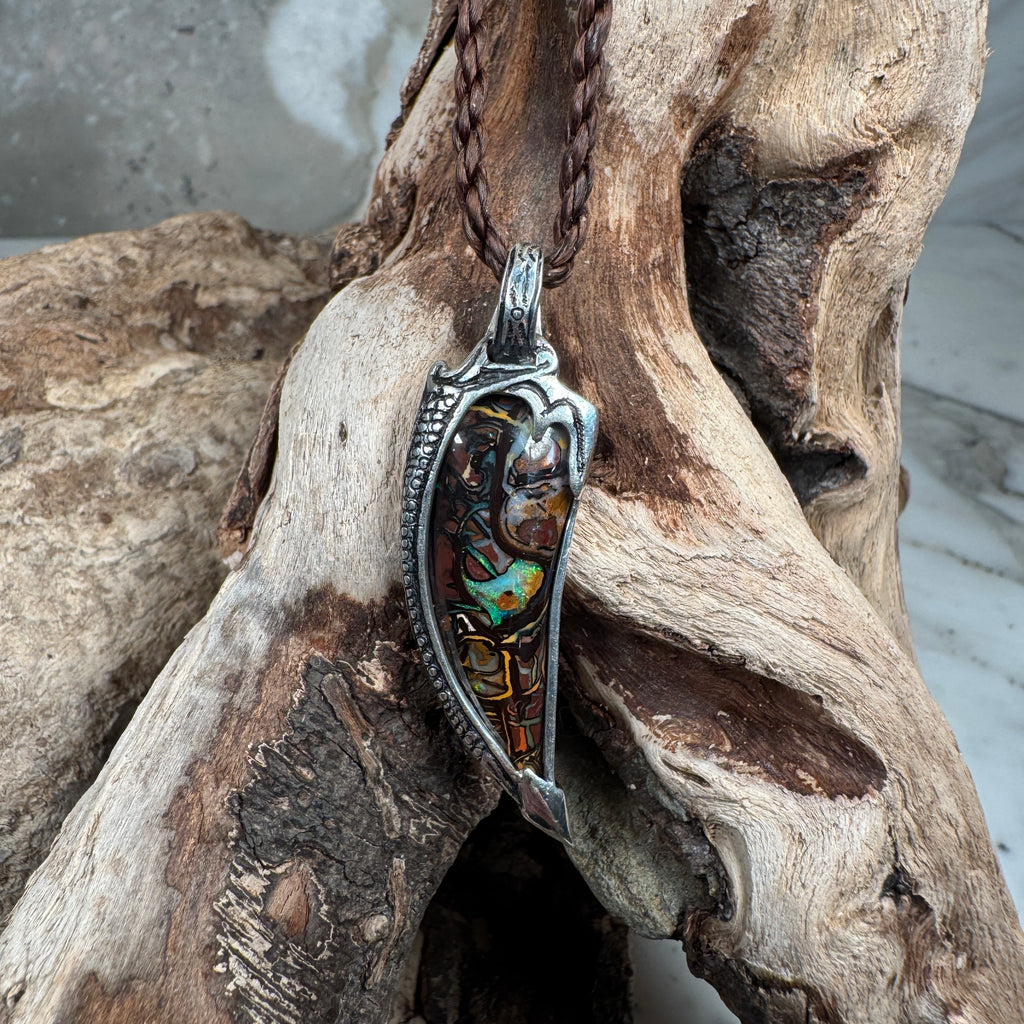 Wayfinder Relic Tidal Spear Boulder Opal Pendant
