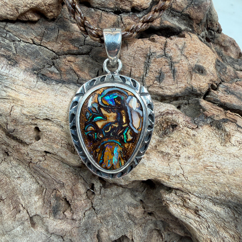 Abyssal Reef | Australian Boulder Opal Pendant | TIDAL OPALS

