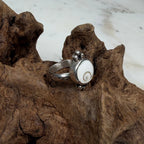Shiva Shell Ring with Silver Bead Accents