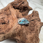 Tidal Current Abalone Shell Ring set in Sterling Silver