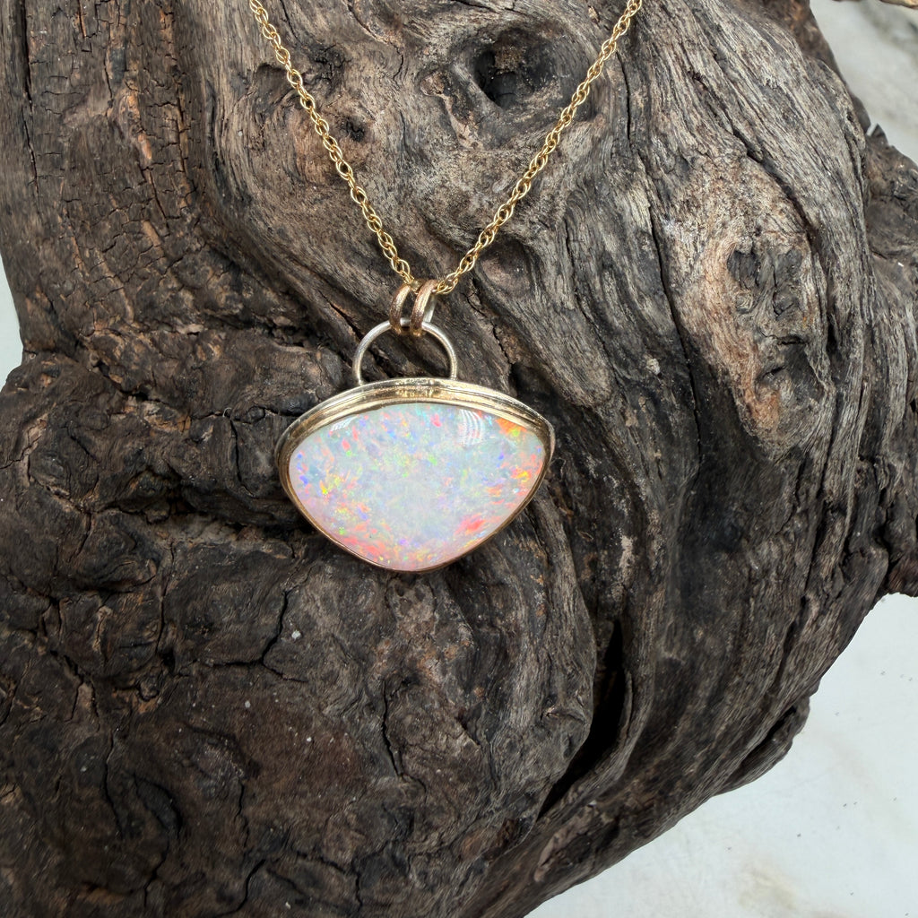 Prism Tide Relic Coober Pedy Crystal Opal Pendant
