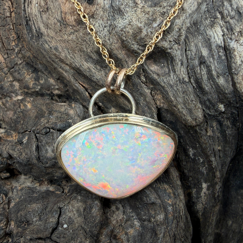Prism Tide Relic Coober Pedy Crystal Opal Pendant