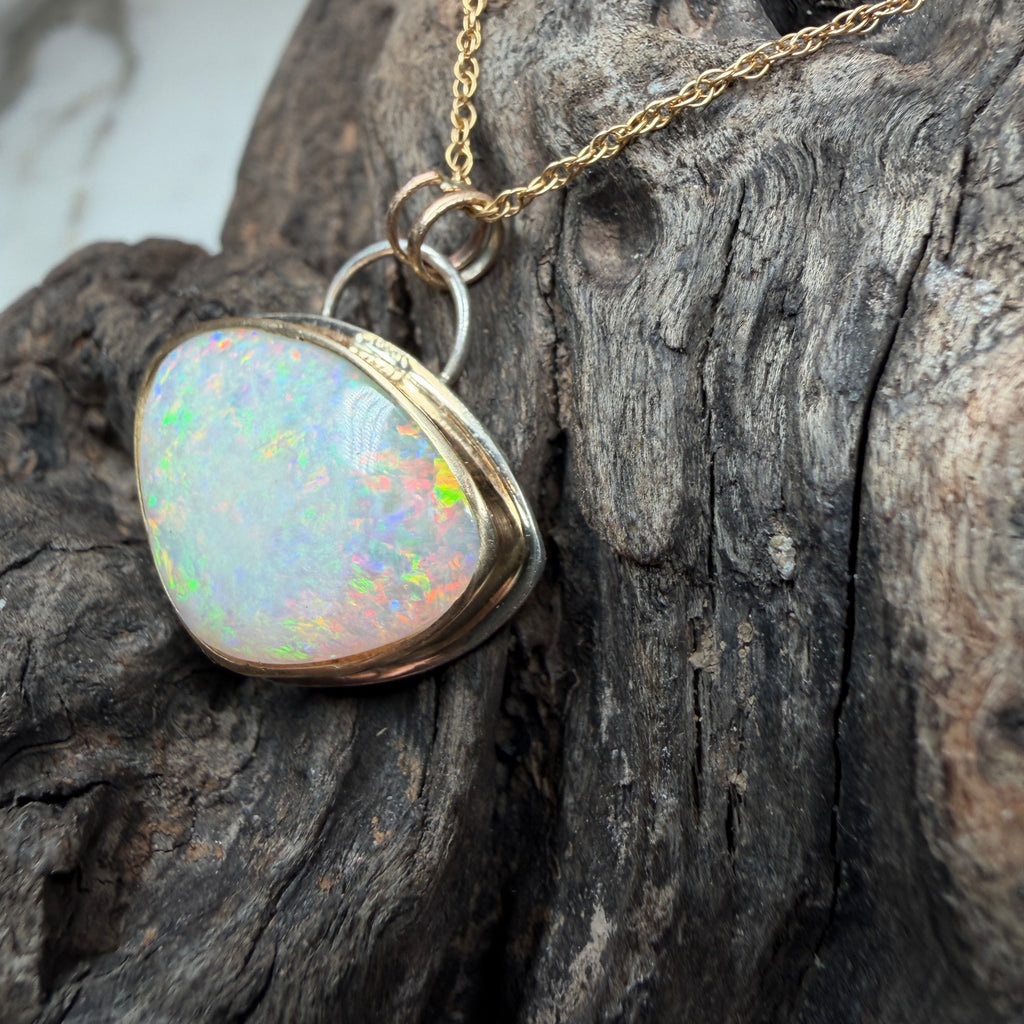 Prism Tide Relic Coober Pedy Crystal Opal Pendant