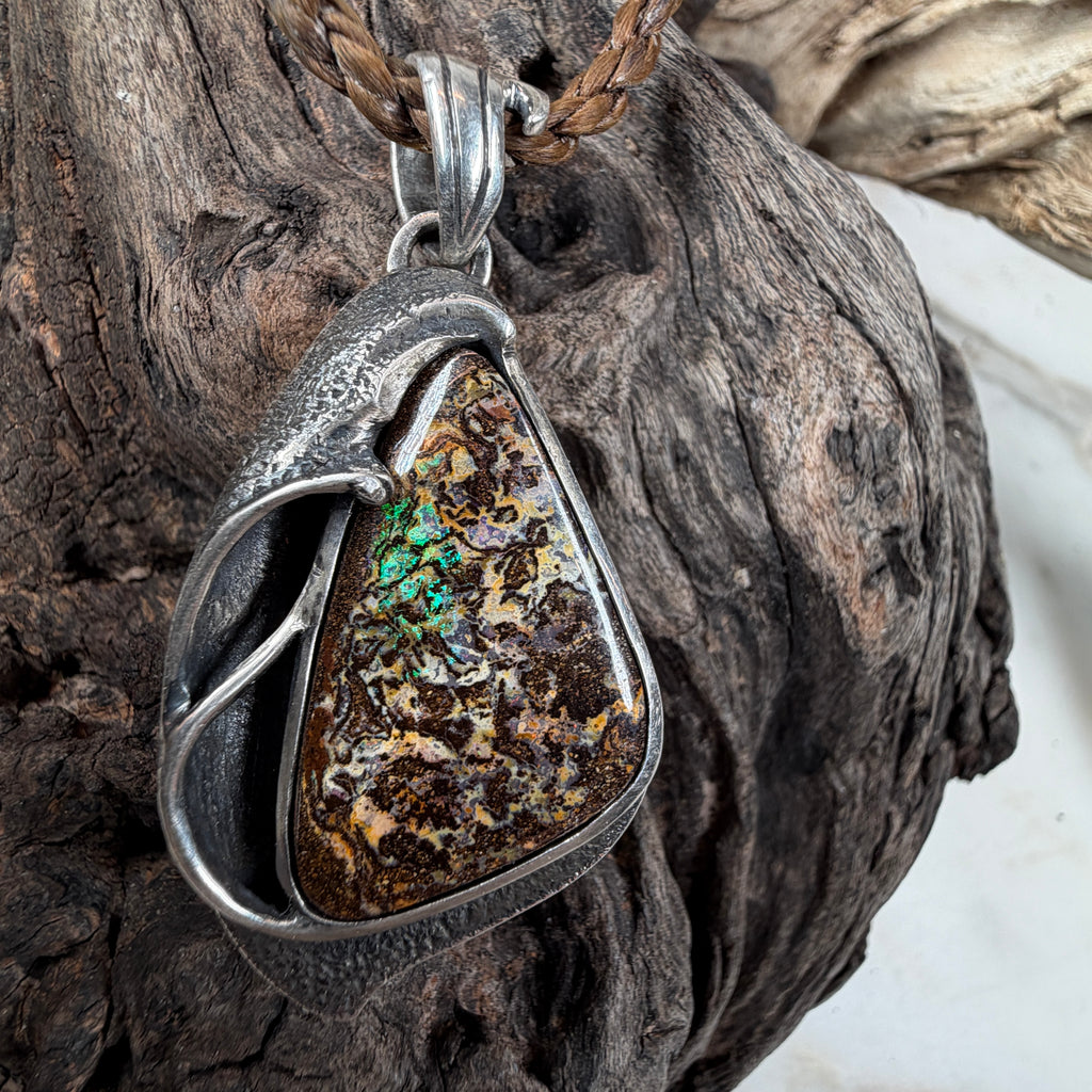 Tidal Break Relic Boulder Opal Pendant