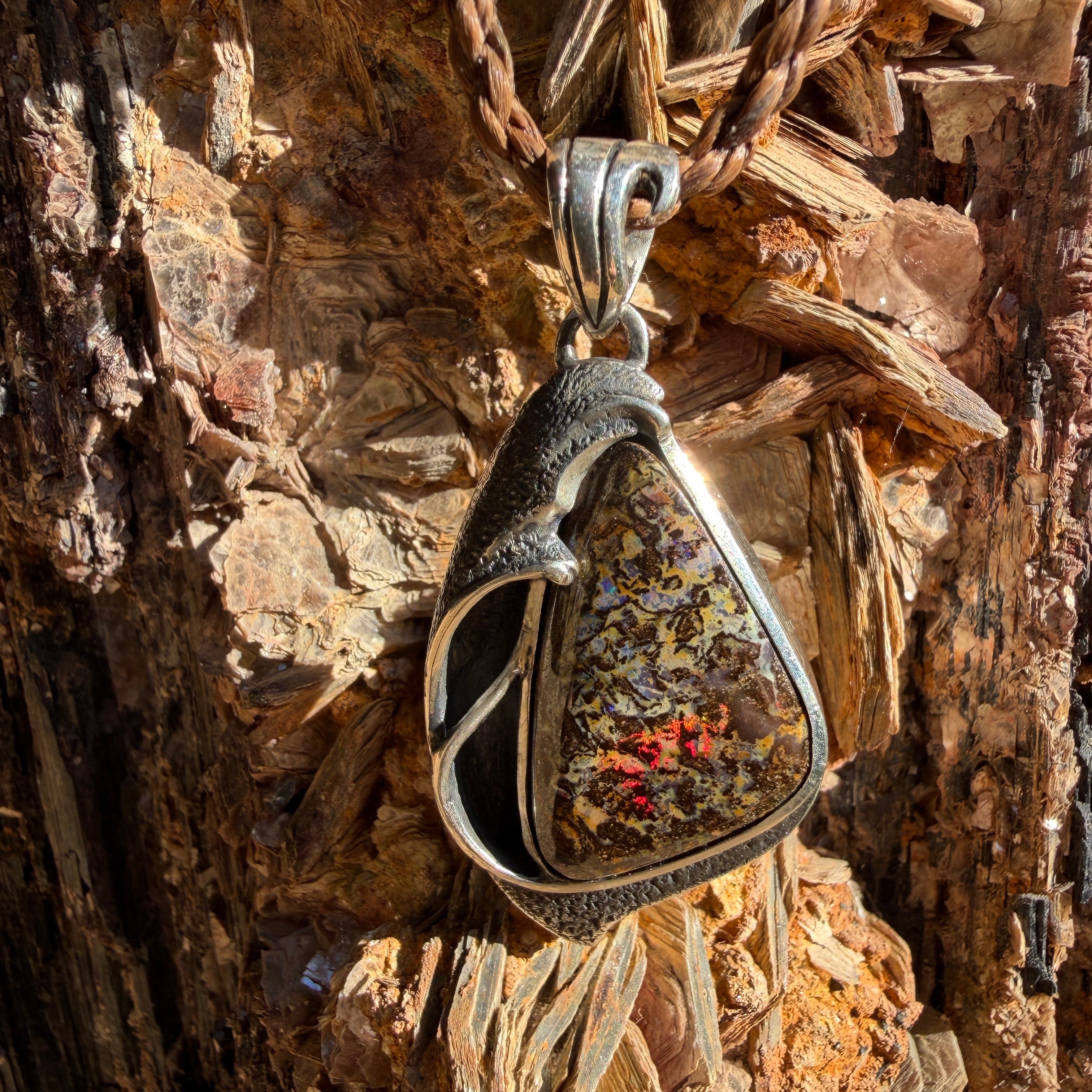 Tidal Break Relic Boulder Opal Pendant