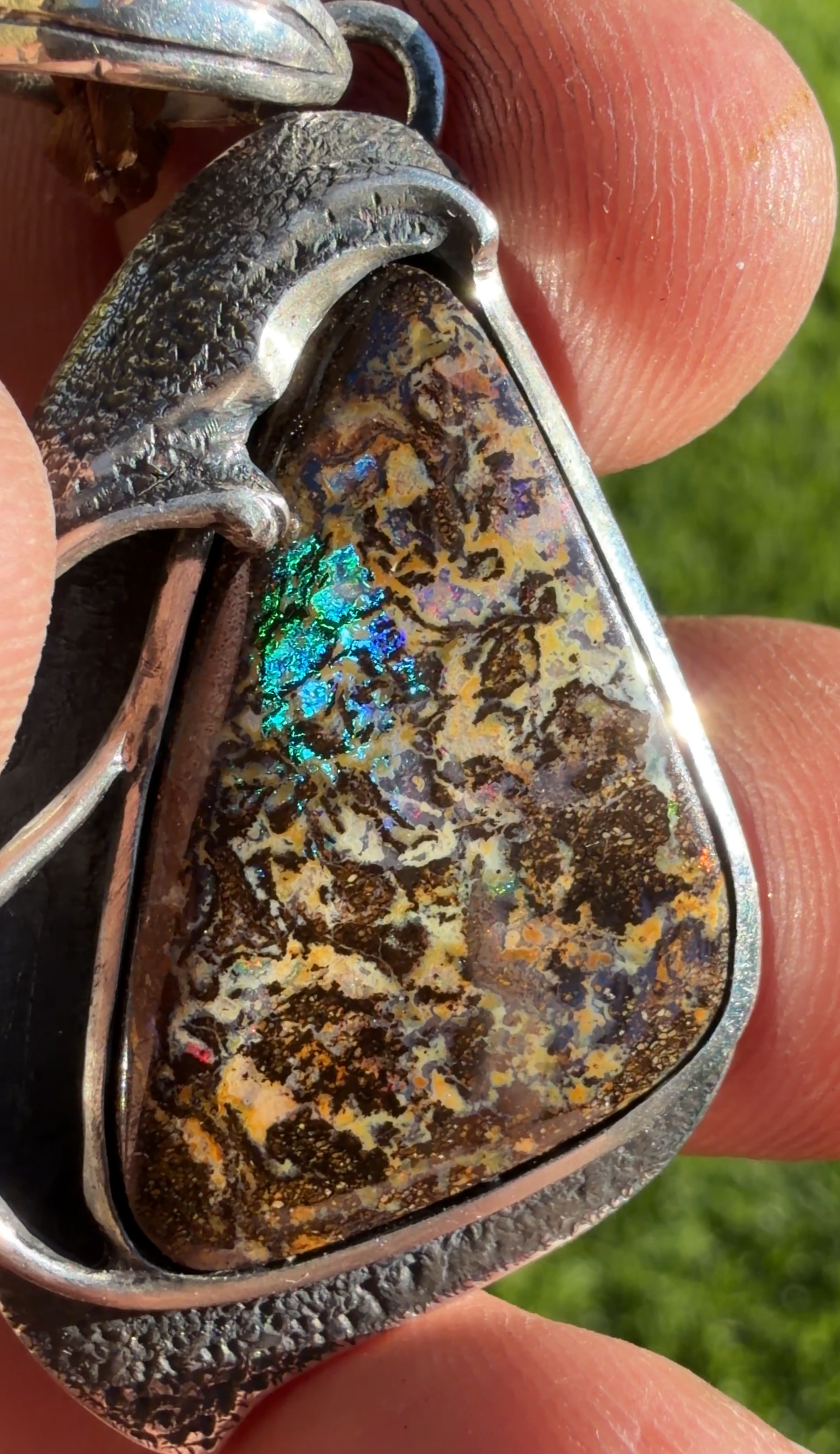 Tidal Break Relic Boulder Opal Pendant