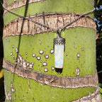 Eclipse Relic Belemnite Fossil with Lightning Ridge Opal Pendant