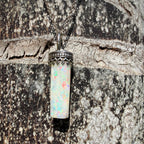 Eclipse Relic Belemnite Fossil with Lightning Ridge Opal Pendant