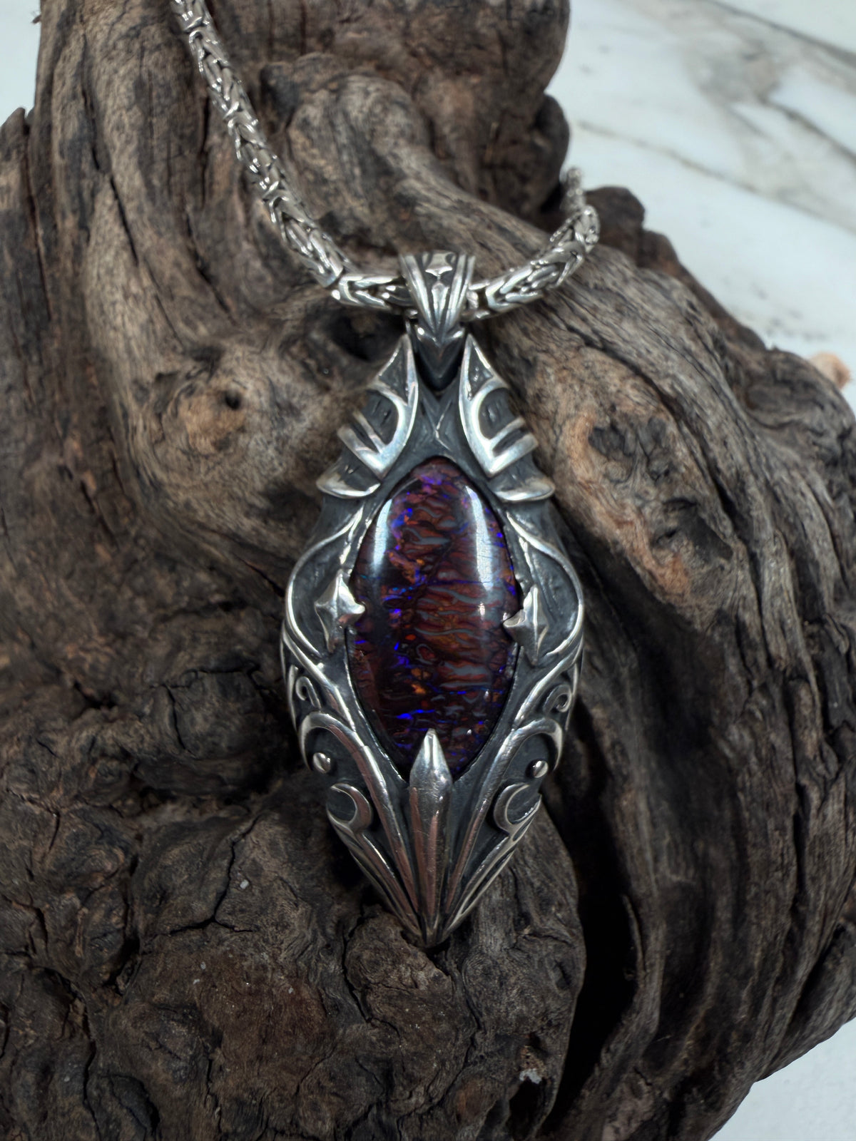 Guardian Relic Boulder Opal Pendant