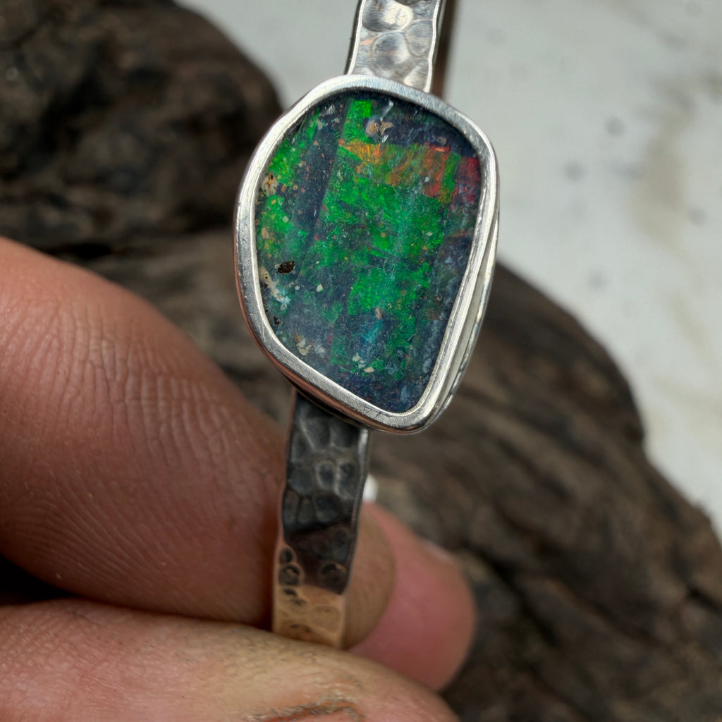 Riptide Australian Boulder Opal Cuff Bracelet