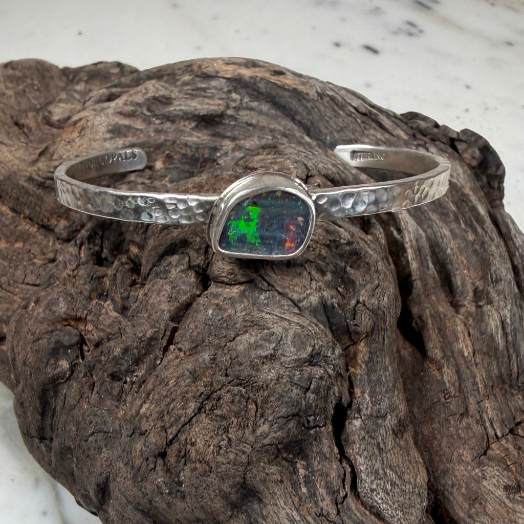 Riptide Australian Boulder Opal Cuff Bracelet