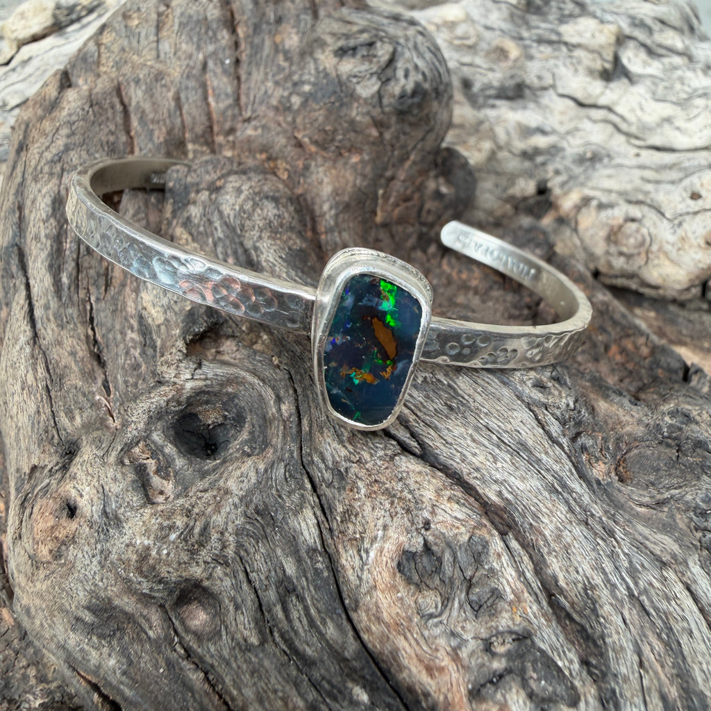 Neon Tide Boulder Opal Cuff Bracelet