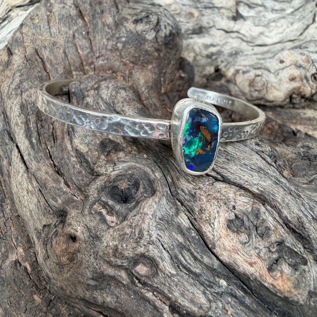 Neon Tide Boulder Opal Cuff Bracelet