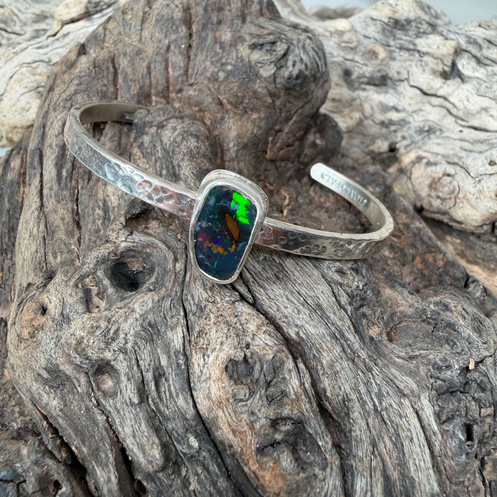 Neon Tide Boulder Opal Cuff Bracelet