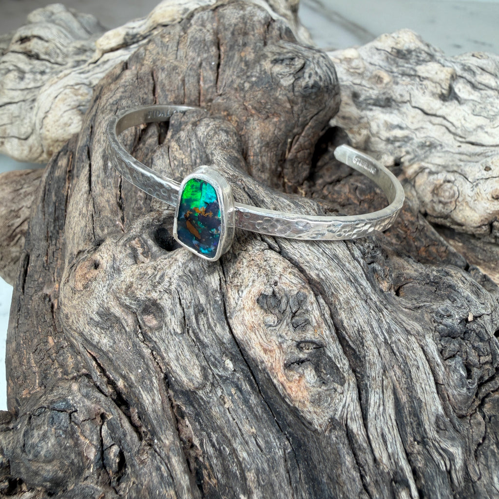 Neon Tide Boulder Opal Cuff Bracelet
