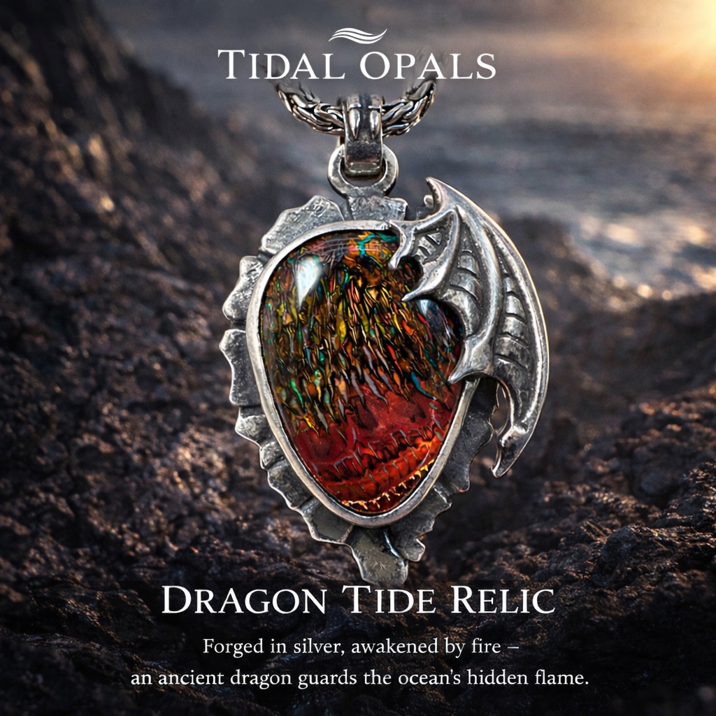 Dragon Tide Relic Boulder Opal Pendant