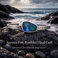 Aurora Fire Boulder Opal Cuff Bracelet