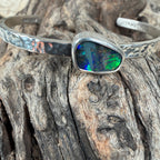 Aurora Feuer Boulder Opal Manschettenarmband