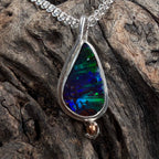 Electric Reef Australian Boulder Opal Pendant