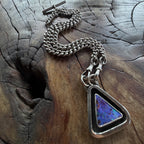 The Tidekeeper — 9.25 ct Australian Boulder Opal & Antique Albert Chain Necklace
