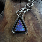 The Tidekeeper — 9.25 ct Australian Boulder Opal & Antique Albert Chain Necklace