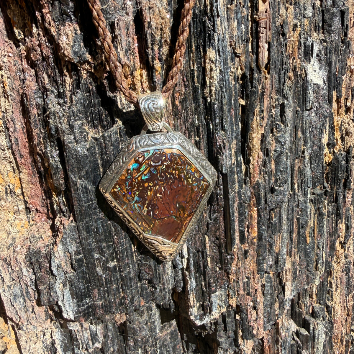 A handmade silver pendant necklace 
