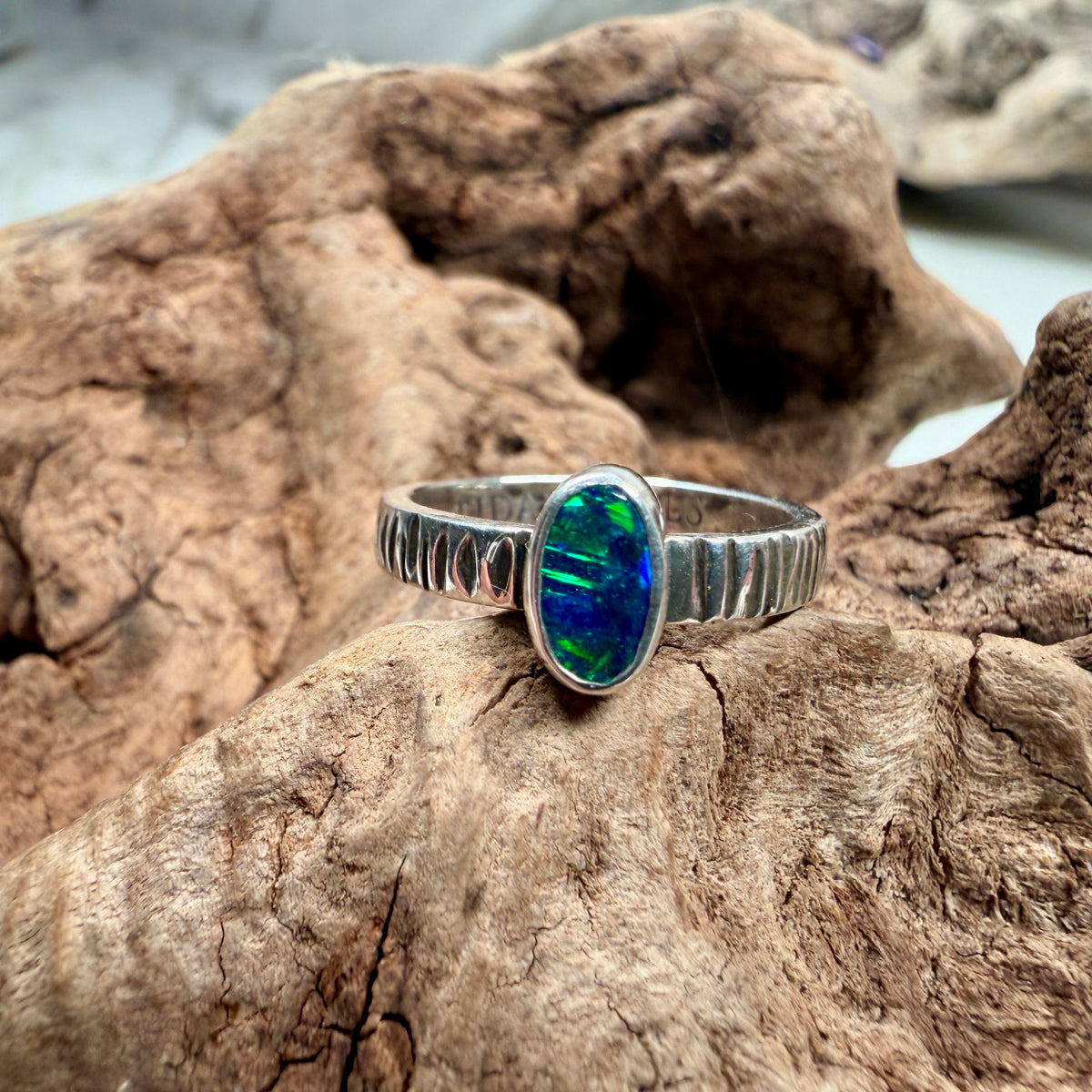 Aurora Reef Australian Boulder Opal Ring | TIDAL OPALS