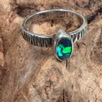 Genuine opal ring