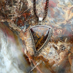 Statement Boulder Opal pendant inspired by ancient coastlines and handcrafted by TIDAL OPALS.