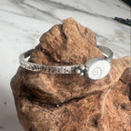 Sacred Spiral Oval Shiva Shell Cuff