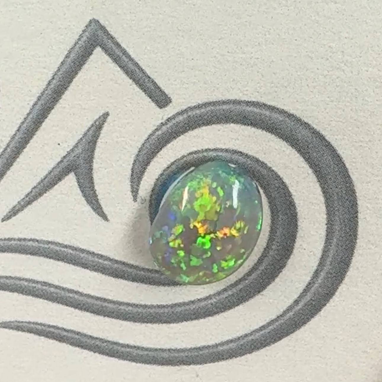 Colorful Australian Lightning Ridge Black Opal