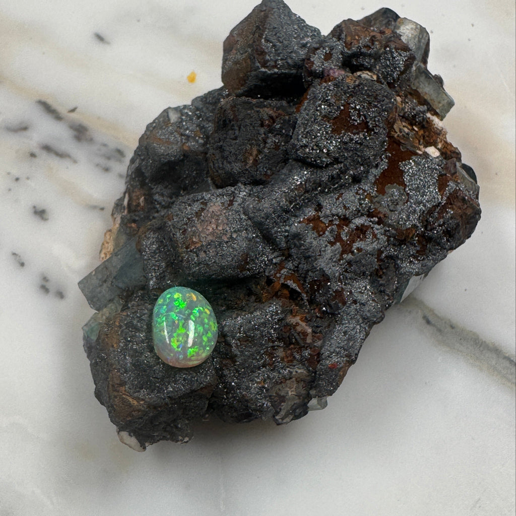 Colorful Australian Lightning Ridge Black Opal