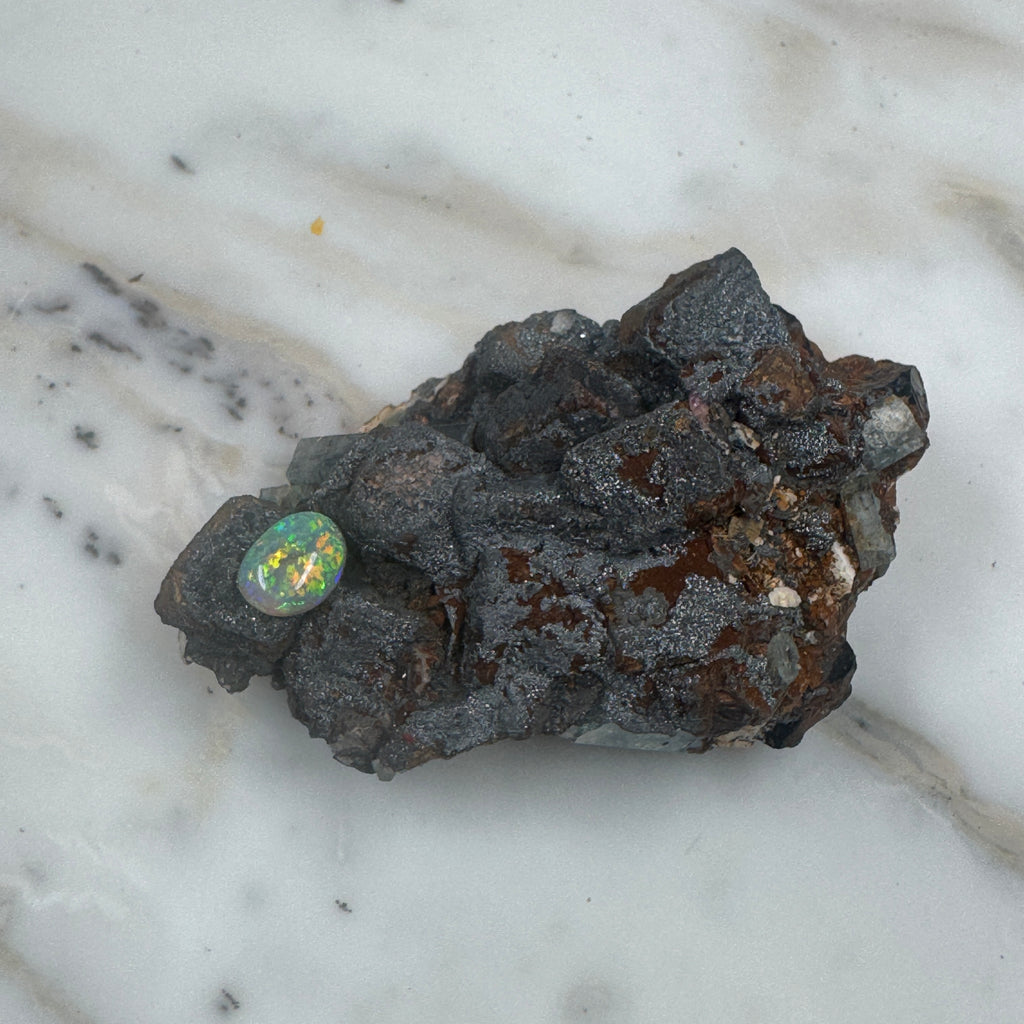 Colorful Australian Lightning Ridge Black Opal