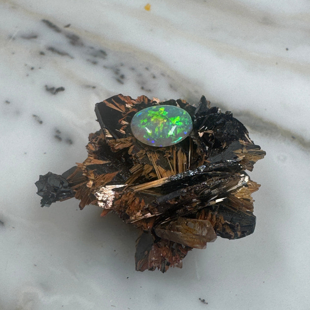 Colorful Australian Lightning Ridge Black Opal