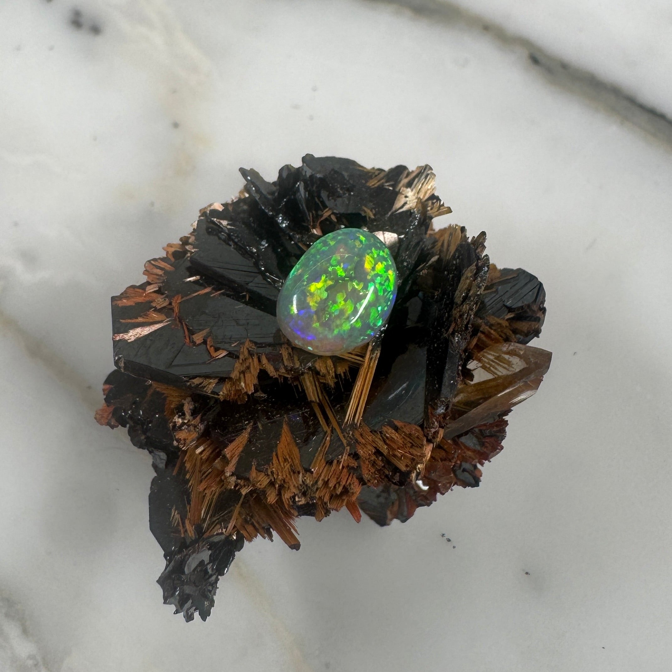 Colorful Australian Lightning Ridge Black Opal
