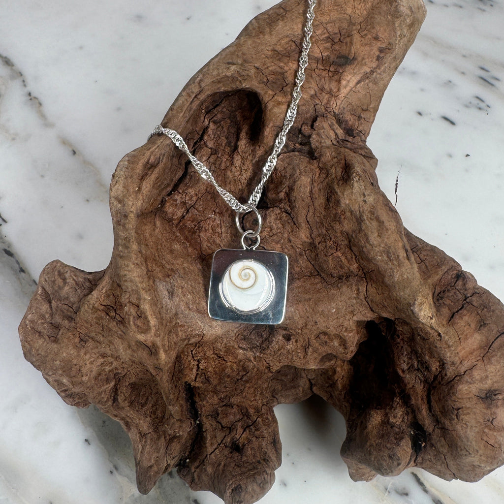 Eye of the Ocean Shiva Shell Pendant Necklace