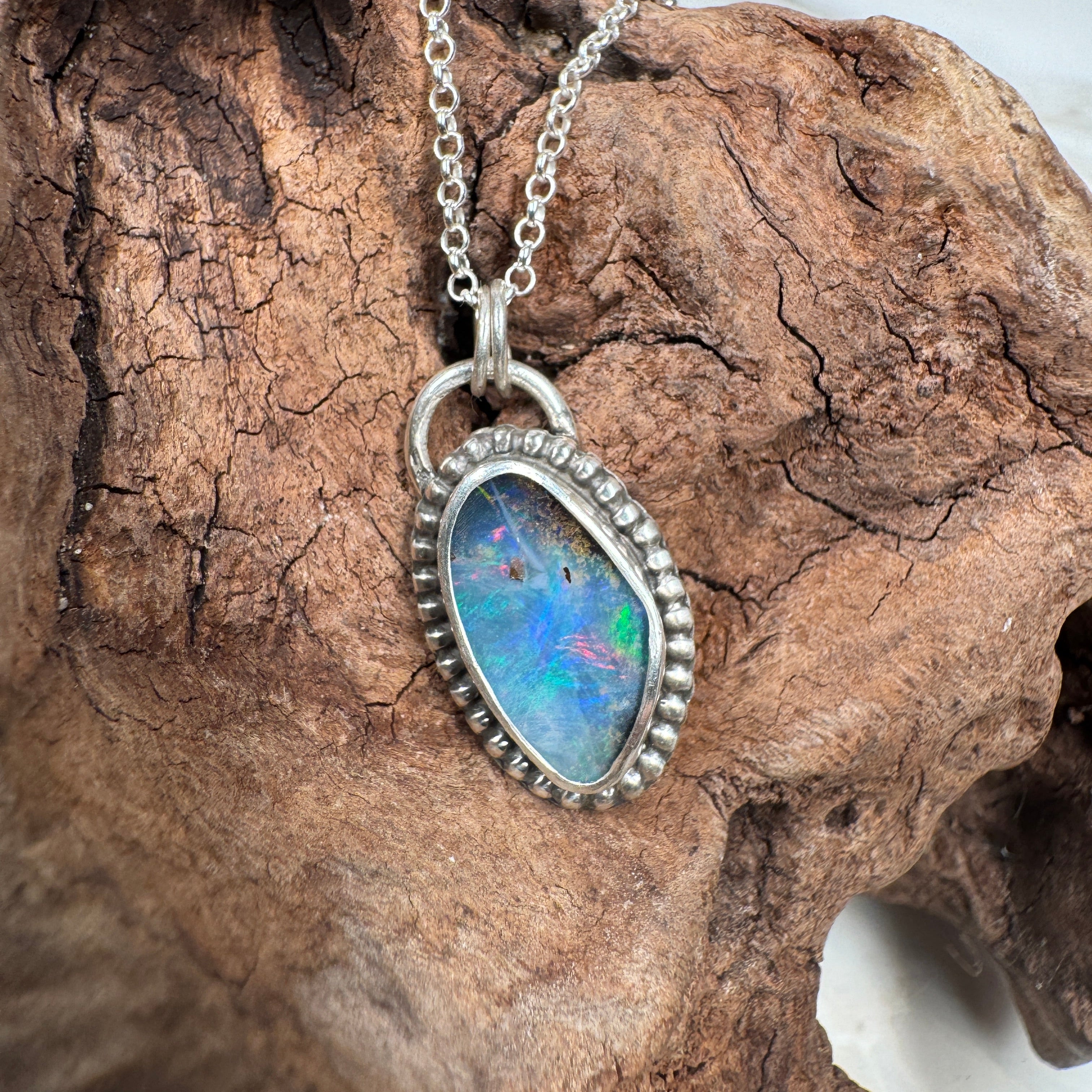 Ocean Spirit Australian Boulder Opal Pendant