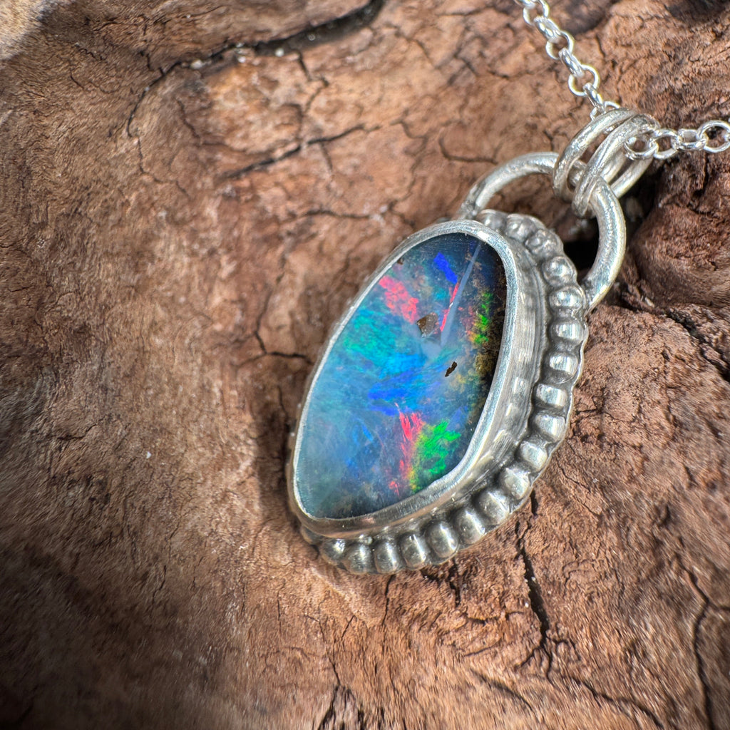 Ocean Spirit Australian Boulder Opal Pendant