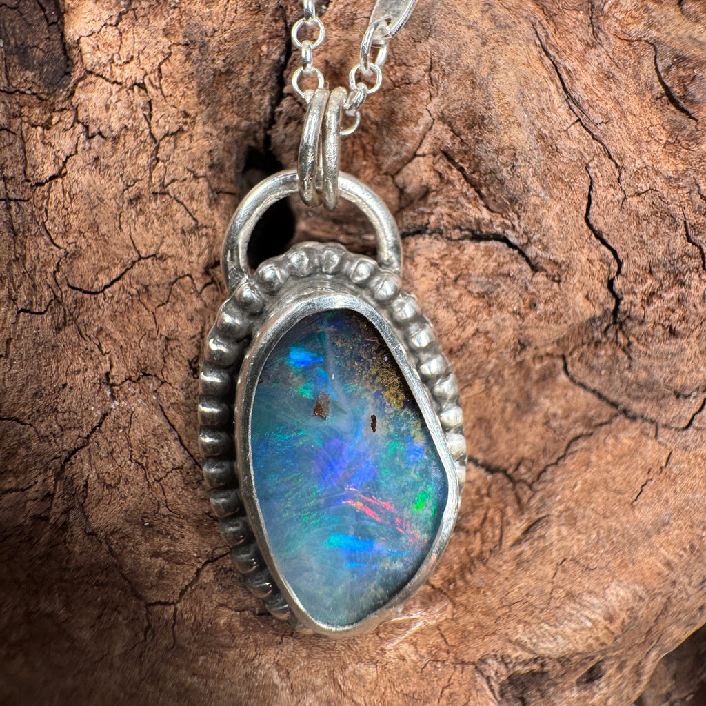 Ocean Spirit Australian Boulder Opal Pendant