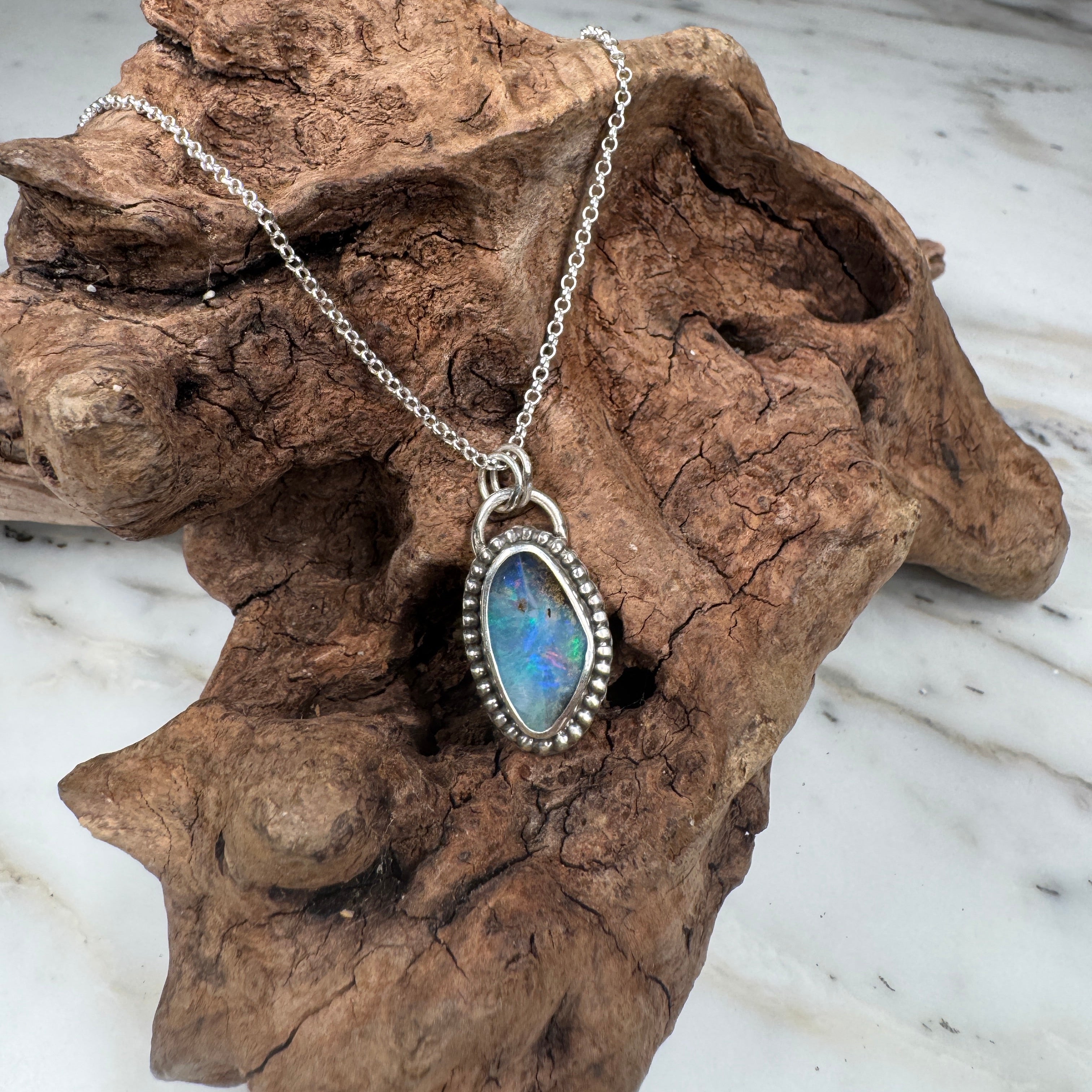 Ocean Spirit Australian Boulder Opal Pendant