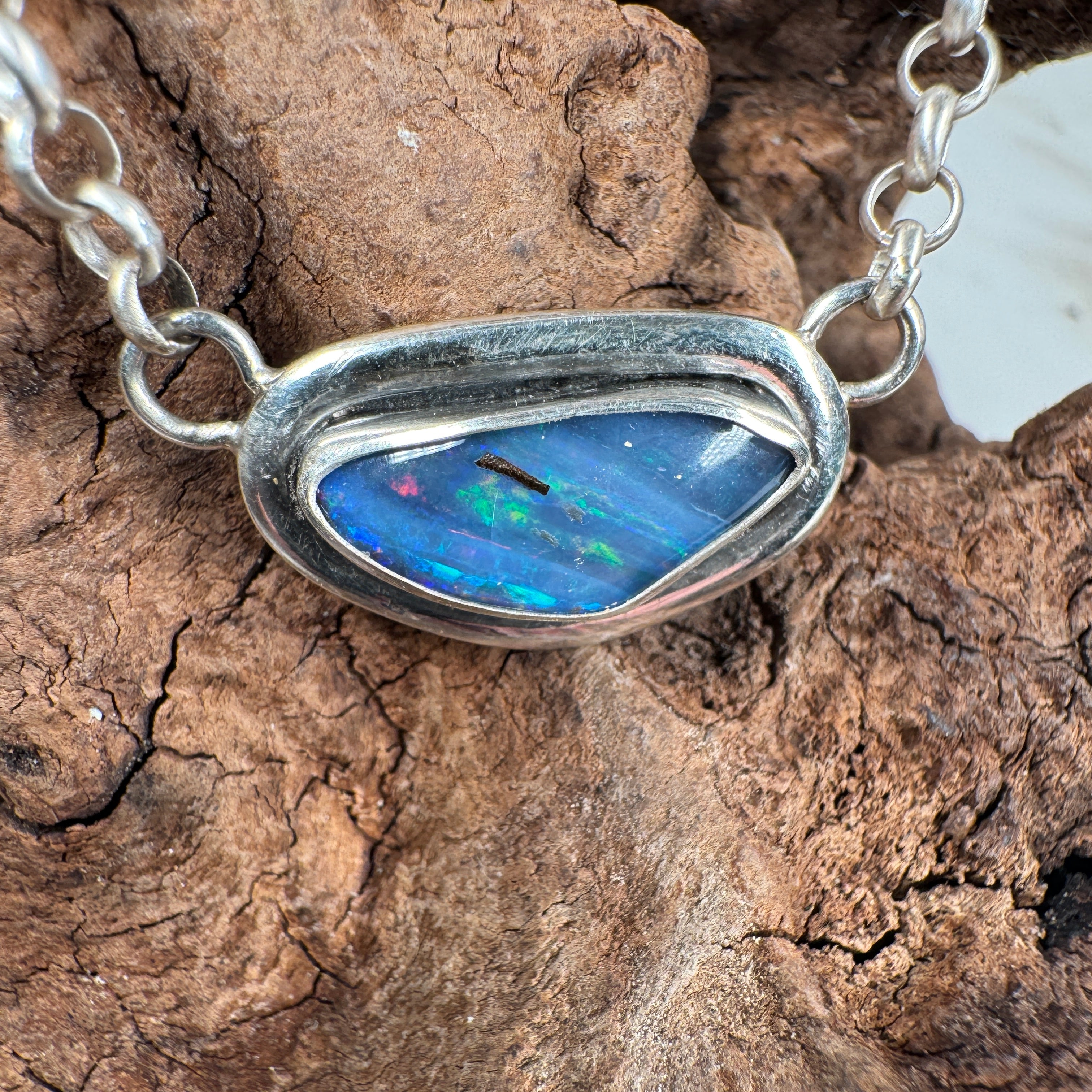 Ocean Ember Australian Boulder Opal Pendant