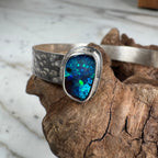 Sunrise Tide Cuff with Sunrise Shell and Australian Opal