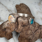 Sunrise Tide Cuff with Sunrise Shell and Australian Opal